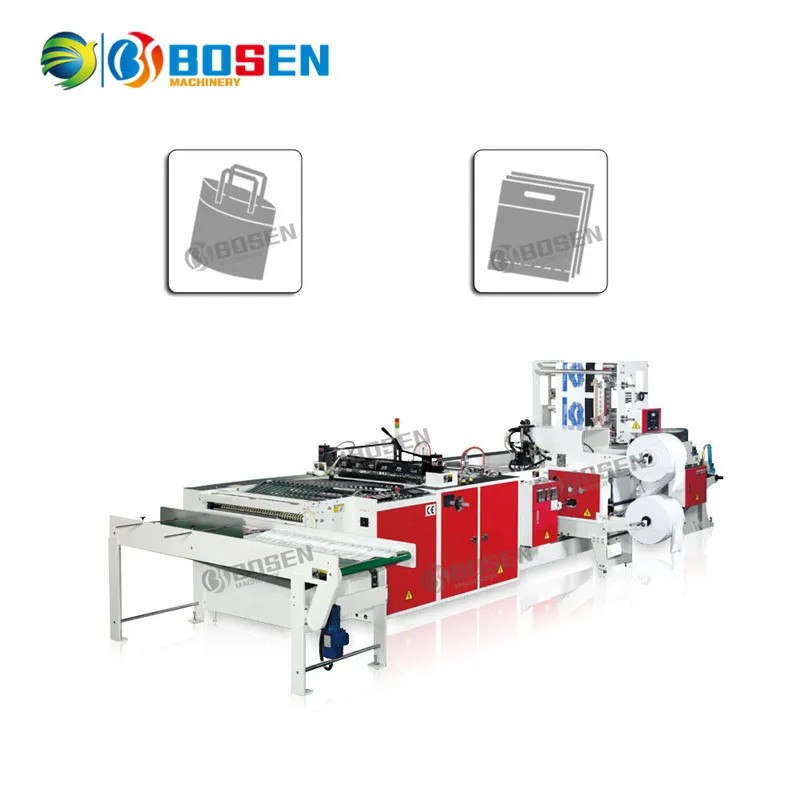 Automatic 2 Layers 4 Lines Carry Bag, T Shirt Bag Vest Bag, Bottom Hot Sealing and Cold Cutting Plastic Bag Making Machine Manufacturer in Sale Price China