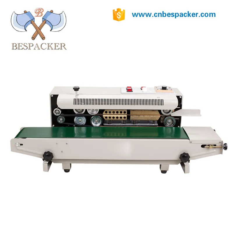 Automatic continuous plastic bag heat sealing machine