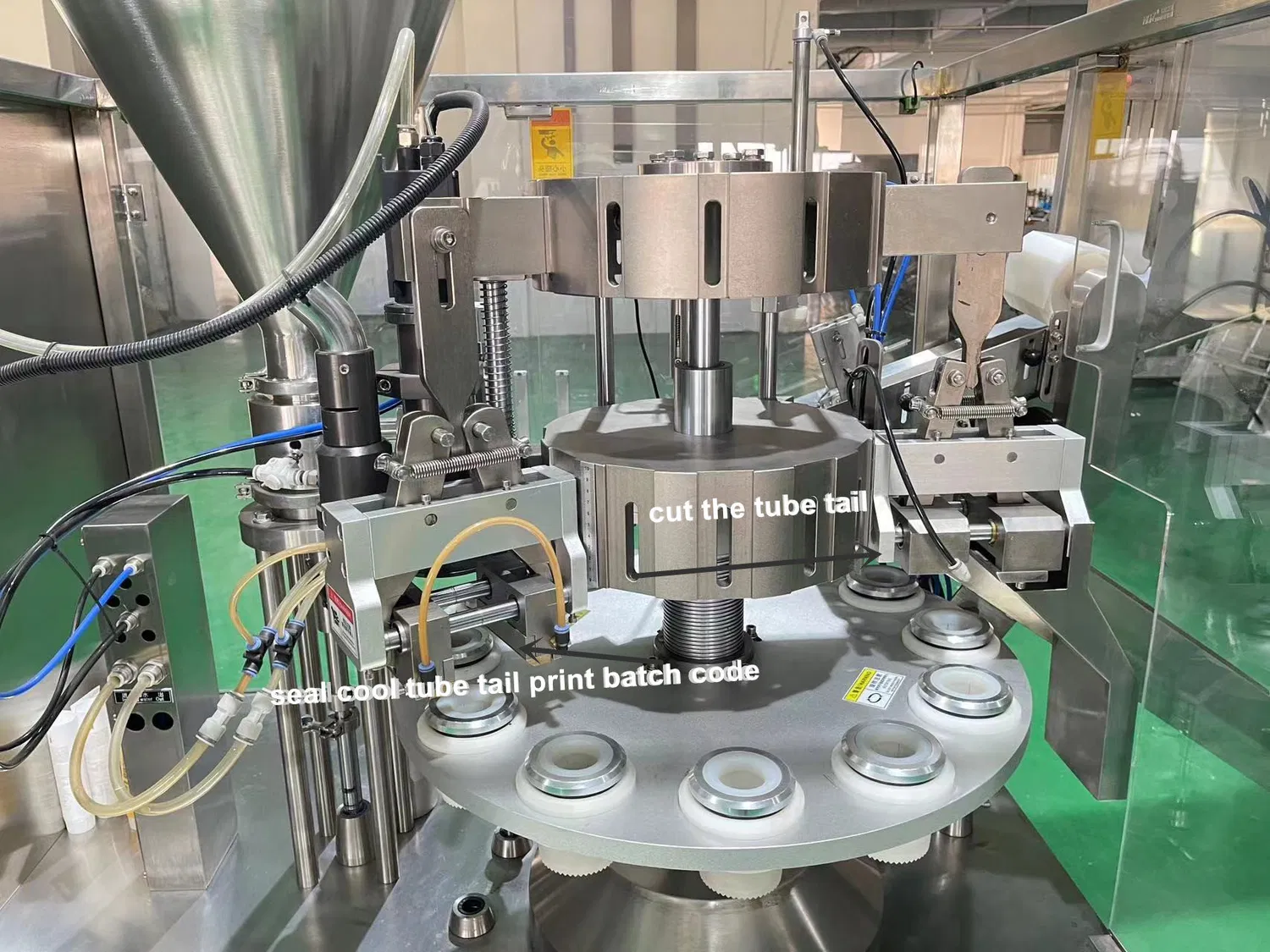 High Speed Automatic Plastic Tube Filling Machine and Tube Sealing Machine