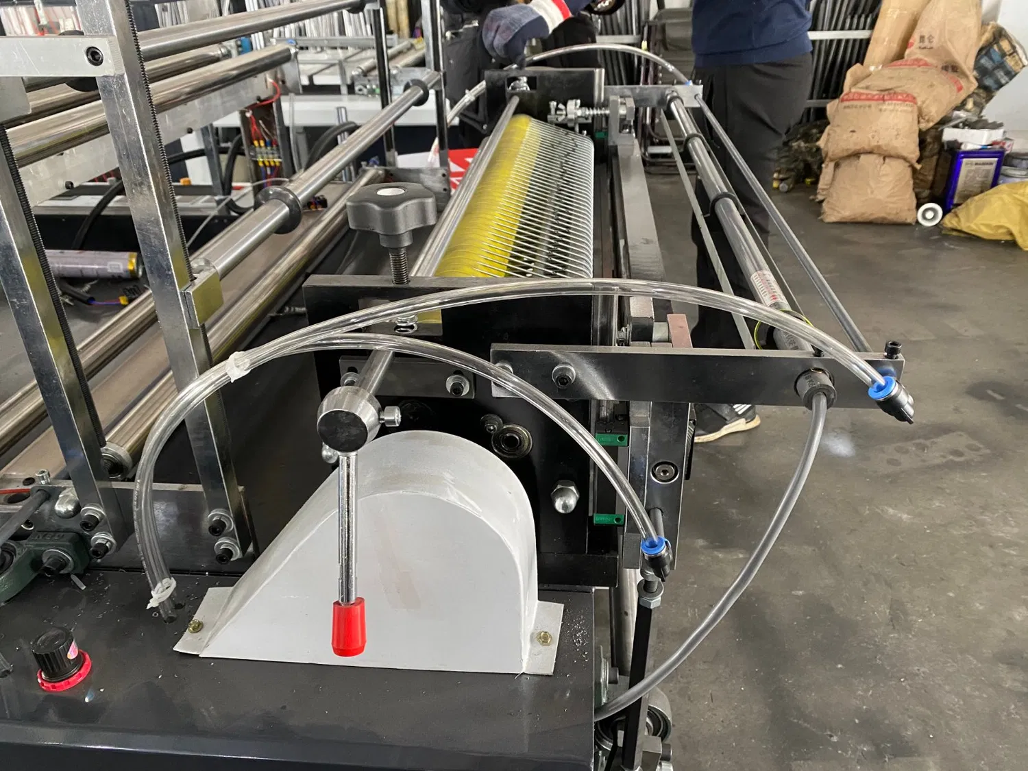 Price 4 Lines HDPE, LDPE Plastic Nylon Flat Garbage Bag Heat Bottom Sealing Cold Cutting Non Woven Automatic Shopping Bag Making Machine for Biodegradable PLA