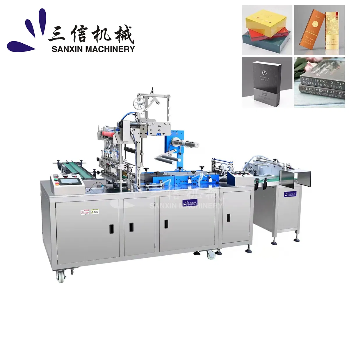 Sanxin Automatic Tea Box Plastic Sealing Machine